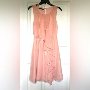 Blush cascade front dress, Maurices size M, pre-owned